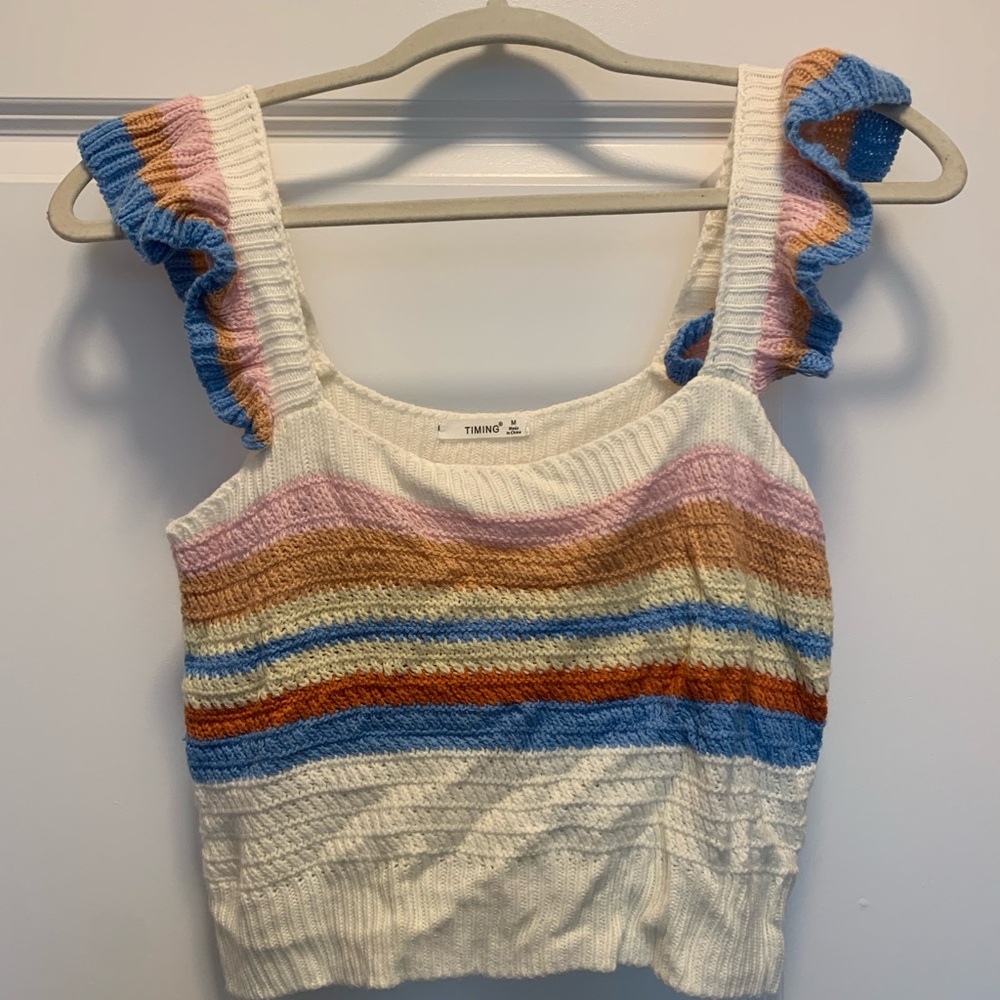 NEVER WORN Cropped Knit Tank